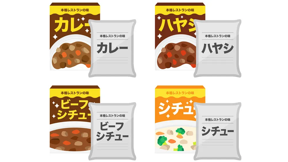 レトルト食品のイラスト