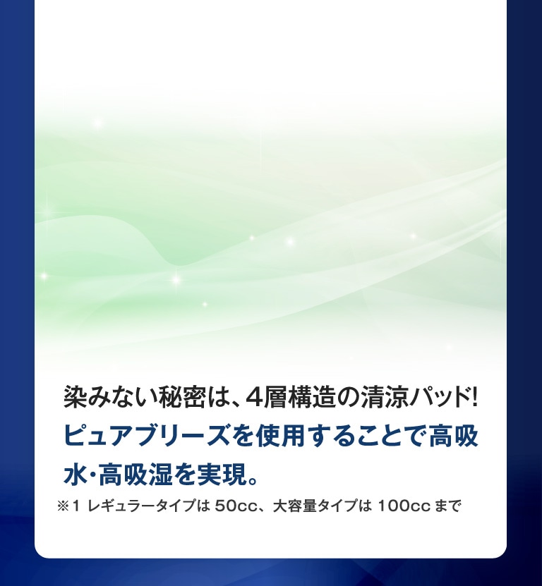 ポイント01 日中も漏れの心配なし
