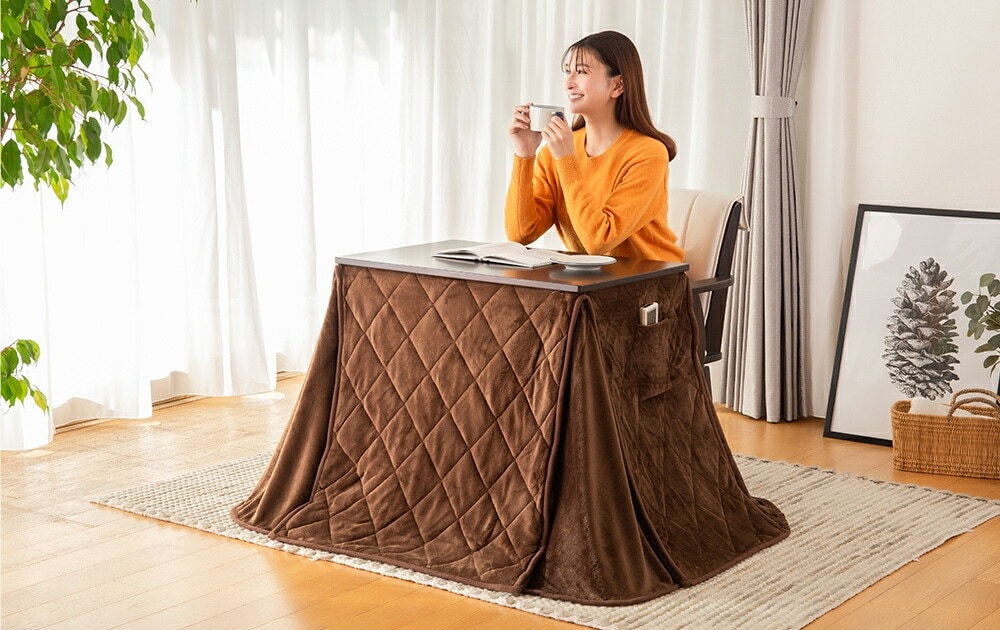 パーソナルコタツ　掛け布団　イス　3点セット　ホワイト こたつ布団椅子3点セット ですくこたつ パーソナルコタツ