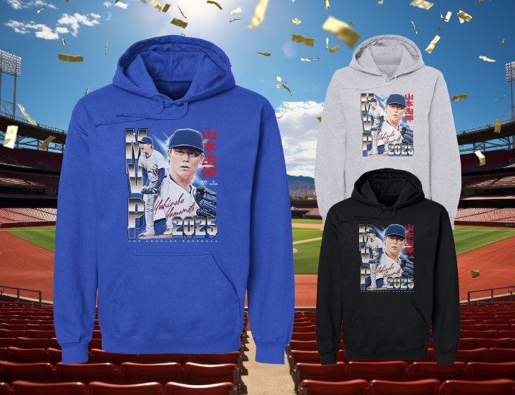 MLBPA公式ライセンス 山本由伸 グラフィックパーカー ドジャース MVP A