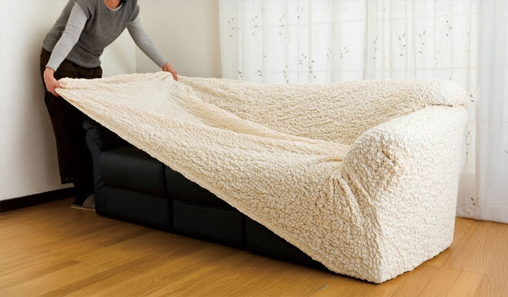 日本製 タテ・ヨコ伸縮式 ソファカバー クレア 肘付き 1人掛け用