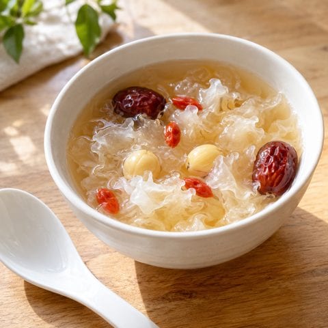 なつめと蓮の実を入れた白きくらげの銀耳湯