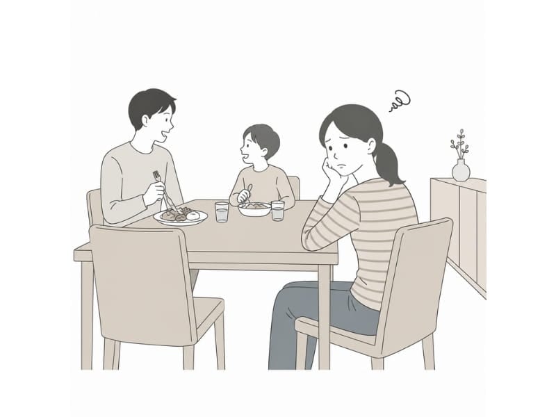 会話しにくい食卓