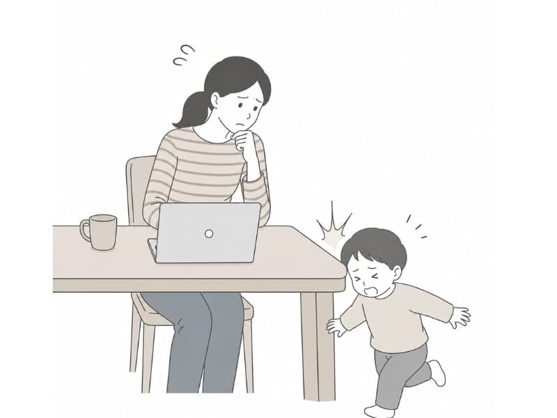 テーブルの角が心配