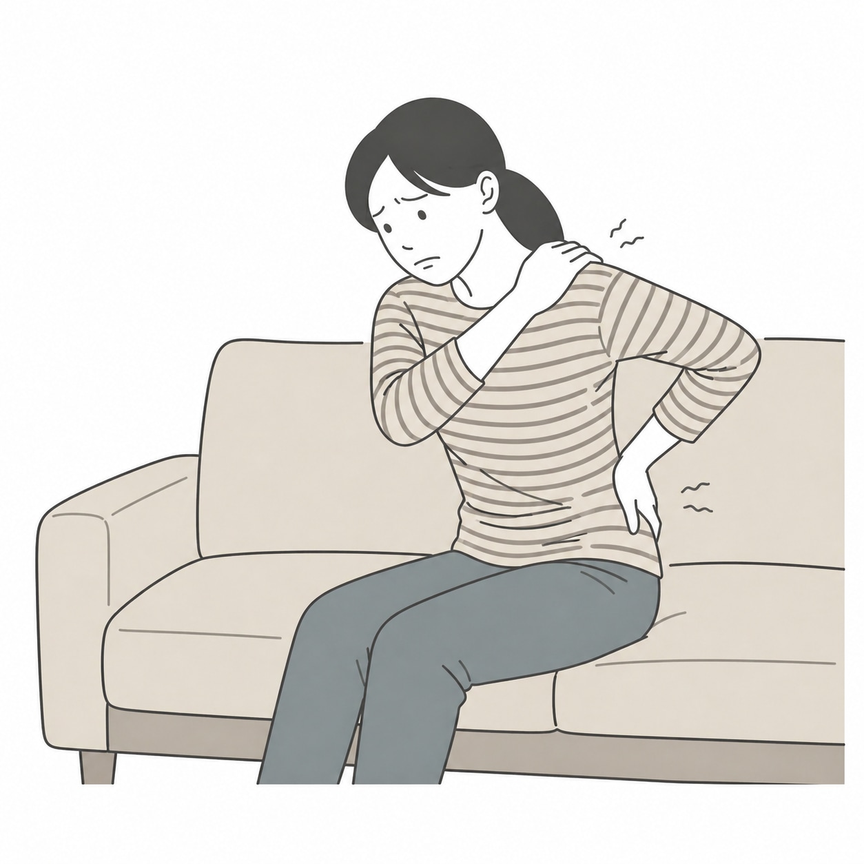 長時間座ると疲れる