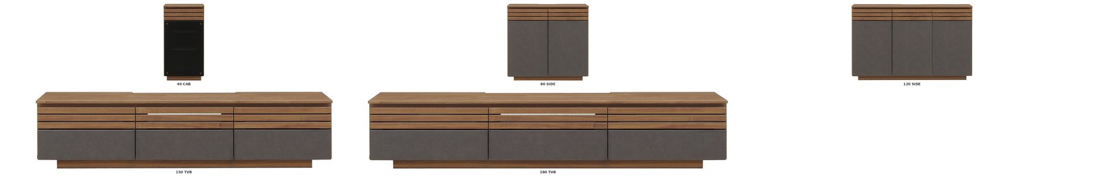 ACCORD 全アイテムのサイズ展開｜40CAB/80サイド/120サイド/150TVB/180TVB