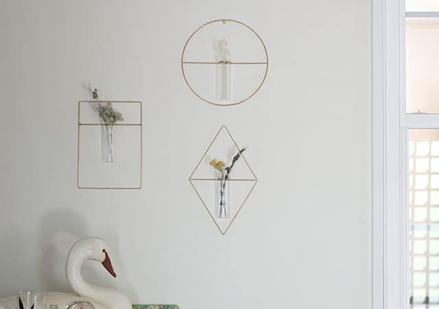 一輪挿し PIKE wall brass vase ピケ ウォールブラスベース 