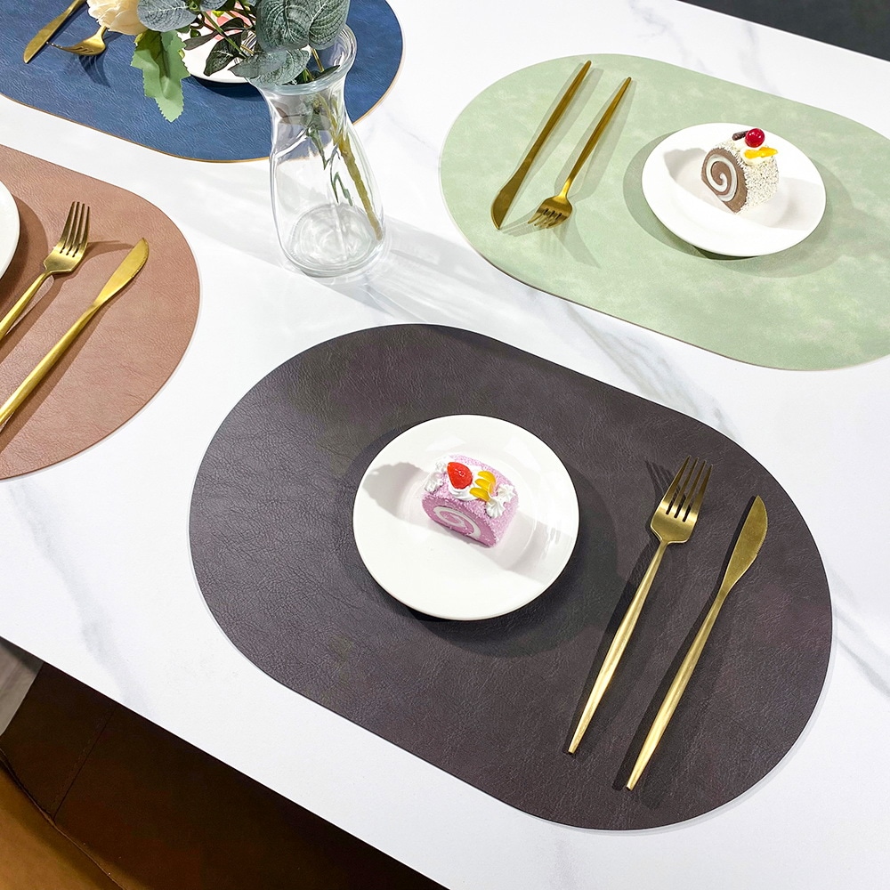 ランチョンマット レザー 革 おしゃれ 両面 2way 洗える 撥水 耐熱