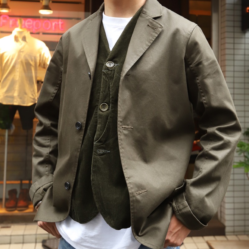 WORKERS Cruiser Vest Corduroy Olive/ワーカーズ クルーザーベスト 