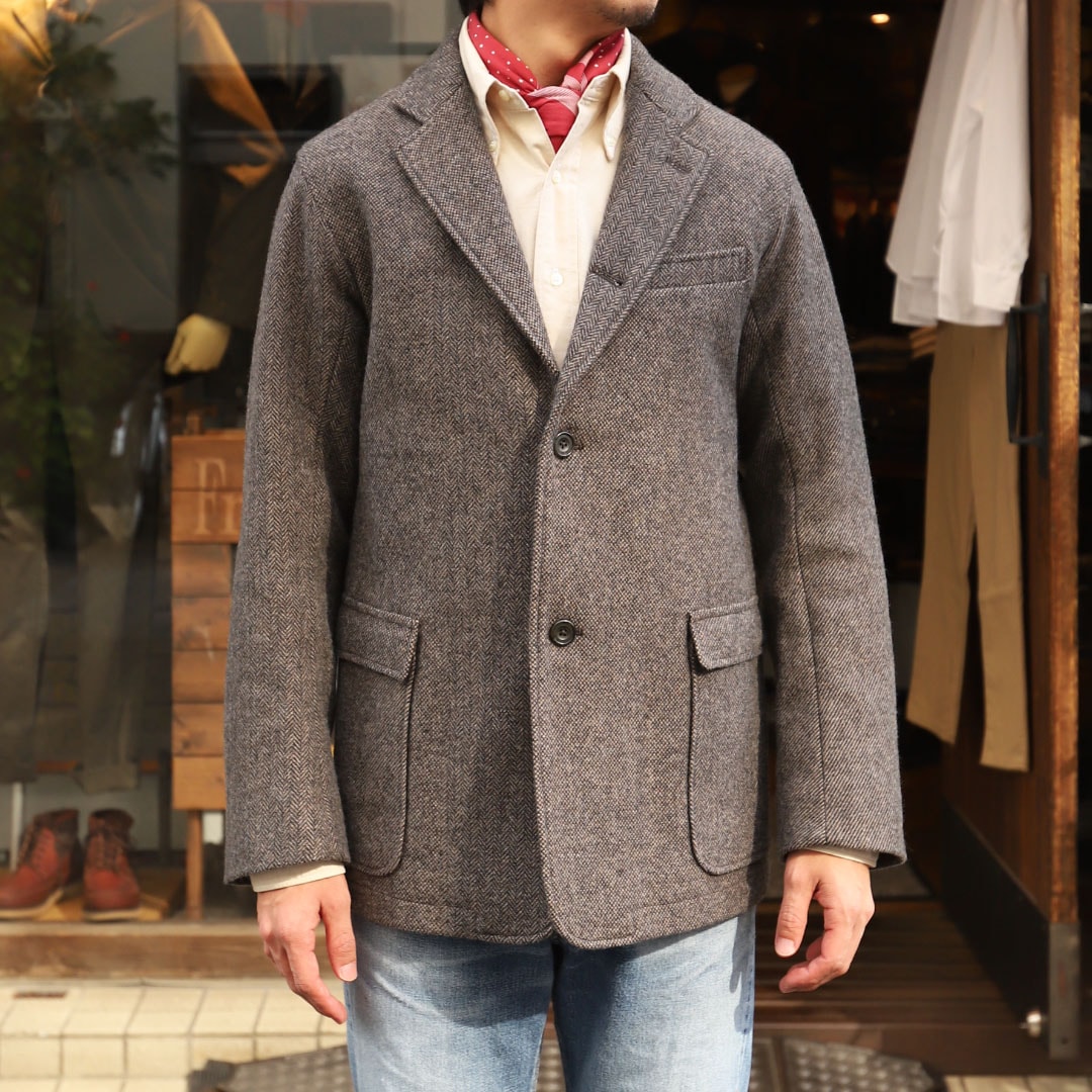 WORKERS Maple Leaf Jacket Brown Psttern Tweed/ワーカーズ メイプル