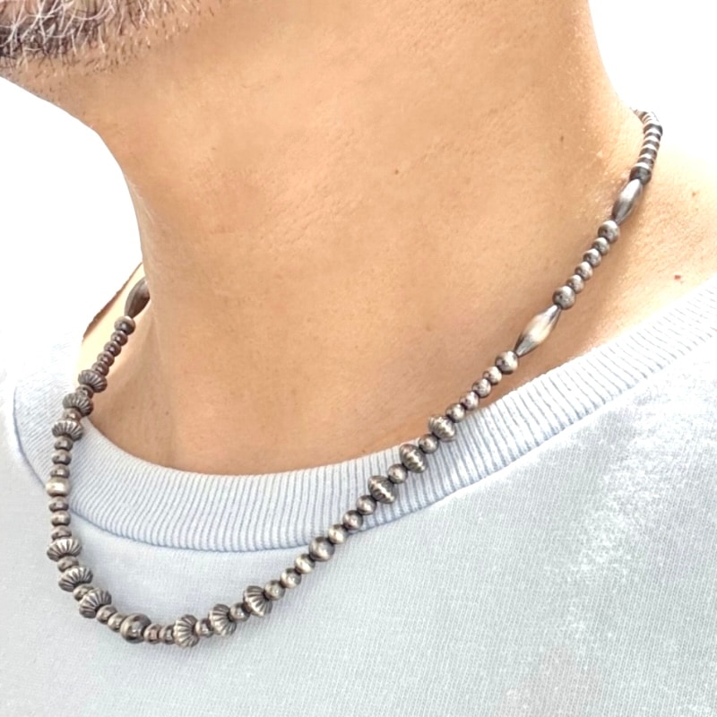 オーダー品　ナバホパールとジャスパーのネックレス　47cm ブレスレット18cm ops-jewel_palmyla-short