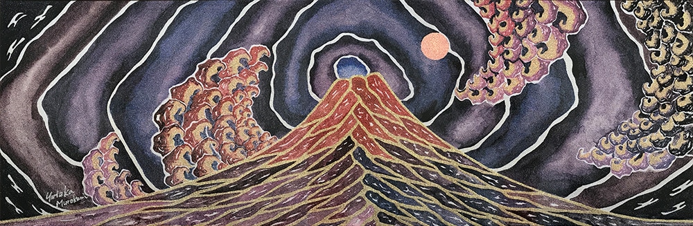 西陣織の富士山の絵