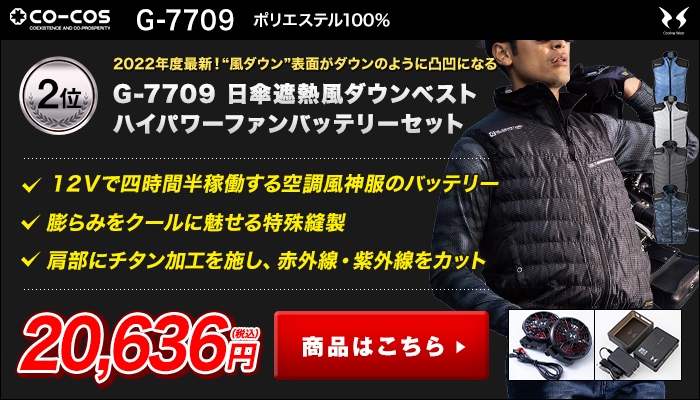 CoolingWear サンエス 空調風神服 バッテリー ファンセット フルセット RD9390PJ RD9320PH (ななめ) - 2