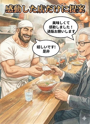 感動した店だけに通販提案