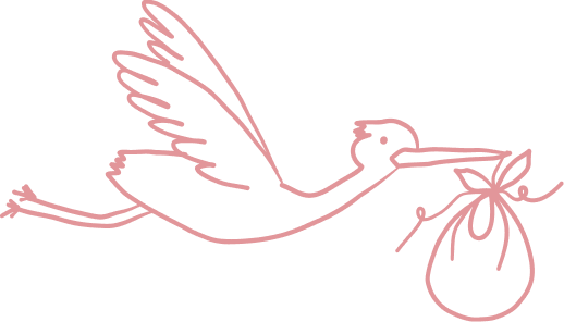 コウノトリのイラスト