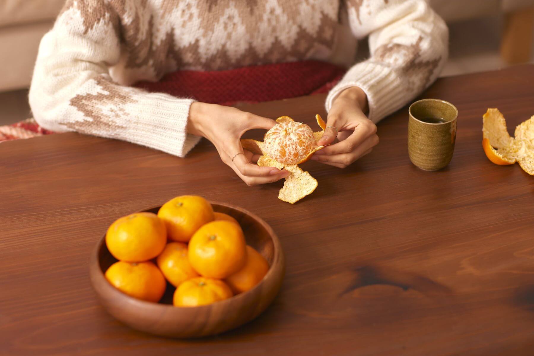 こたつでみかん