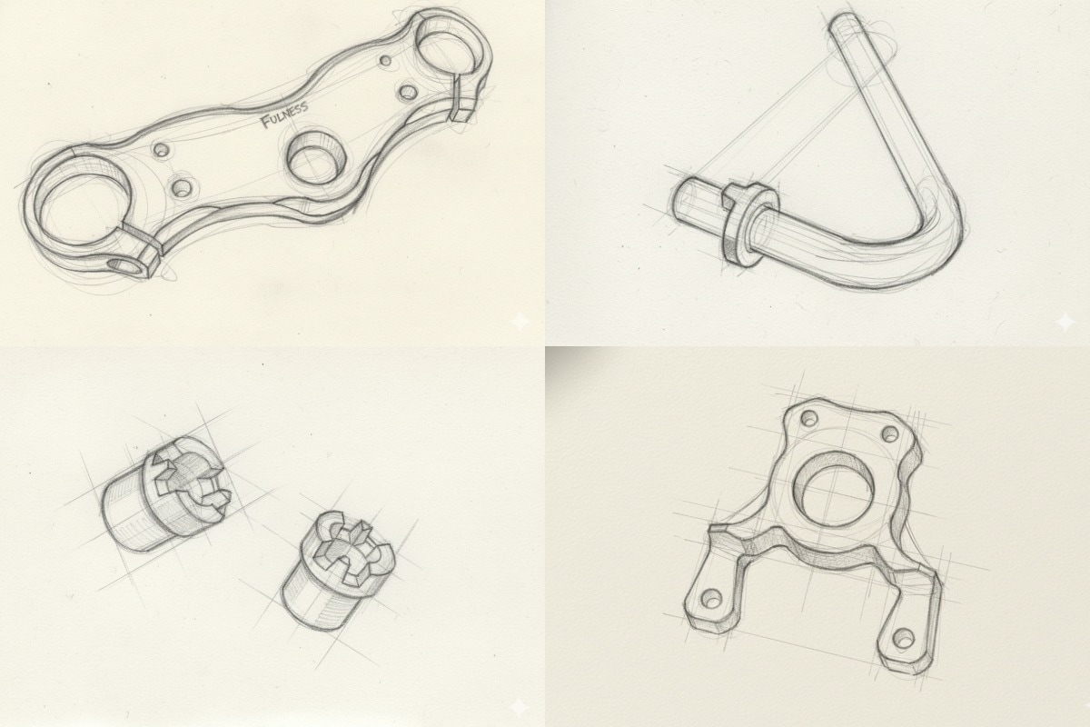 翼を想起させるトップブリッジ造形