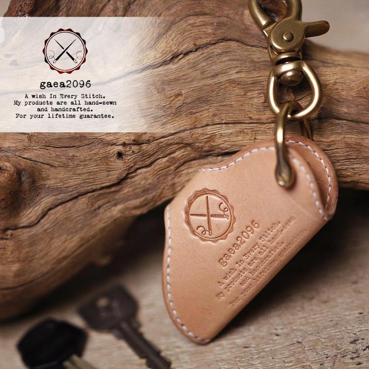 ヌメ革 キーケース メンズ カバータイプ 手縫い 栃木レザー 手作り