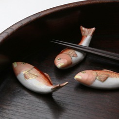 山亀 清水焼 箸置き 赤鯛5個入り