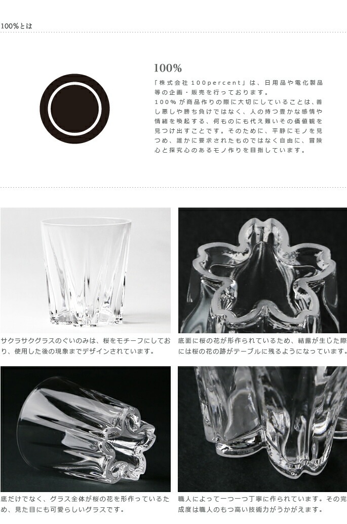100%　サクラサクグラス【SAKURASAKU glass】　SAKE（サケ）　さくらさくグラス　酒器　ぐい呑み・お猪口