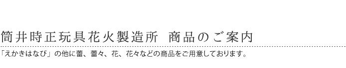 筒井時正玩具花火製造所　えかきはなび