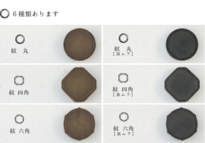 朱肉入れ　紋　丸　黒ムラ　BLOCK  DESIGNN