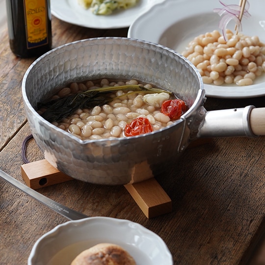 姫野作.　本手打アルミ行平鍋 6寸