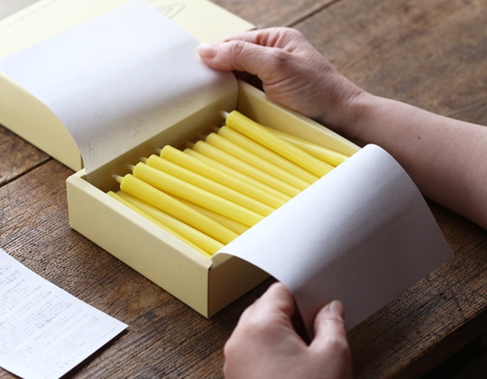 高澤ろうそく 菜の花ろうそく 2号40本入