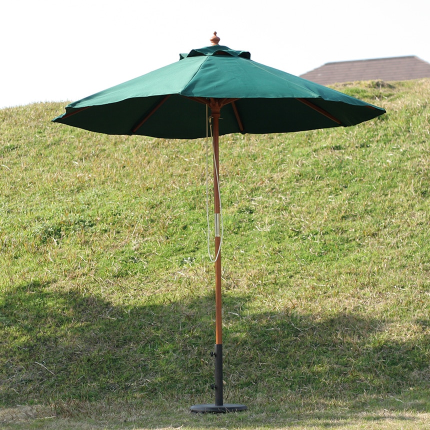 ガーデンパラソル 210cm 木製パラソル日よけ 庭/傘 暑さ 対策/日除け