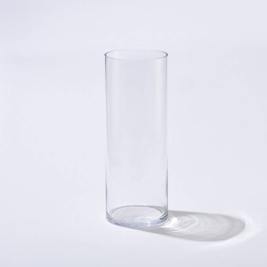 花瓶 ガラス フラワーベース 大きい 円柱 ガラス花瓶 ロング 高さ40cm