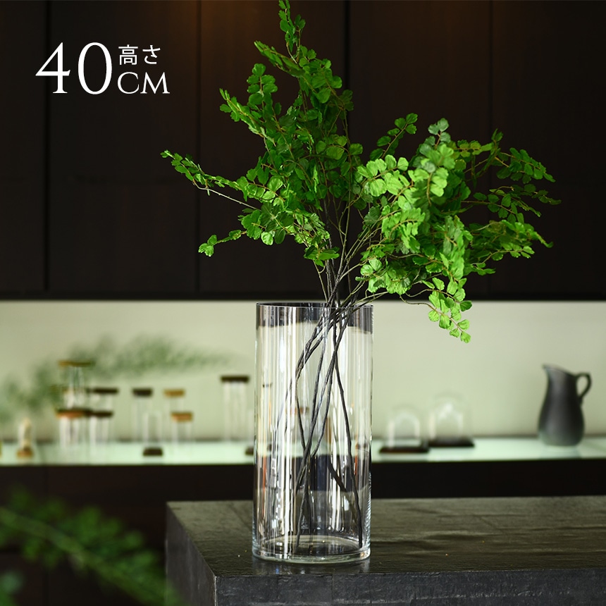 花瓶 ガラス Euroグラス 直径19 高さ40cm クリアー フラワーベース大きな 北欧 ヨーロッパ シンプル 円柱 花器 透明 大きい 大型 おしゃれ ガーデン雑貨 花瓶 ガーデン用品屋さん