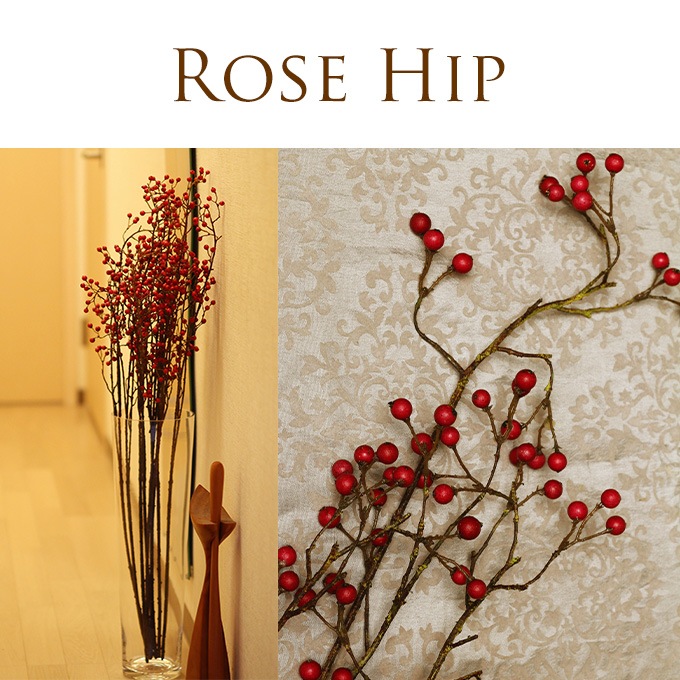 造花 小枝広がる野バラの実 レッド インテリア 枝実 赤い フェイクフラワー オフィス レッド アートフラワー おしゃれ ルーム 人工 観葉植物 フロア 玄関 カフェ ガーデン雑貨 造花 フラワーアレンジ ガーデン用品屋さん