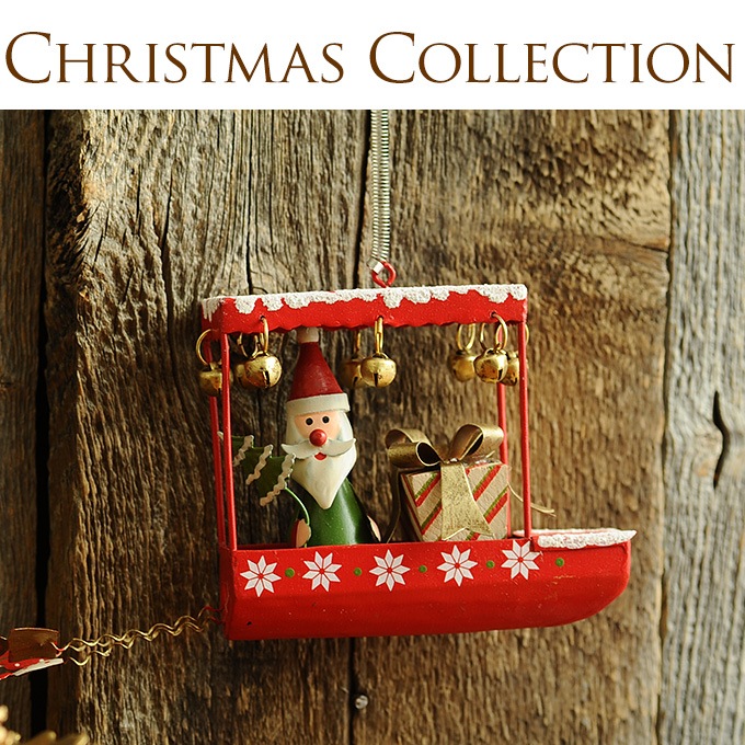 北欧木製サンタクロース ブーツのソリでひとっ飛び クリスマス 雑貨オーナメント 飾り 置物 インテリア 装飾 北欧 ヨーロピアン 手作り Xmas オブジェ ガーデン雑貨 オーナメント 置物 ガーデン用品屋さん