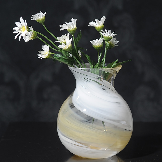 アデリア ガラス花瓶 日本製 おしゃれ 津軽びいどろ 水彩世界 ガラス