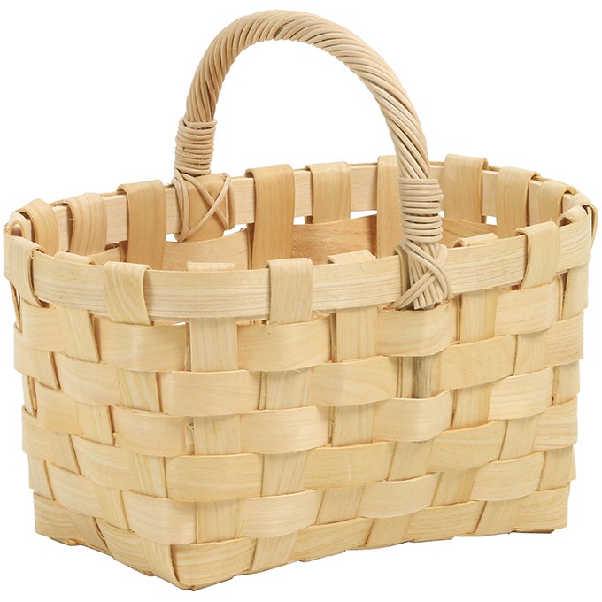 手作り編みバスケット ナチュラル 四角 ハンドル付き ｓ カゴ 小物 収納インテリア おしゃれ 装飾 室内 飾り 玄関 かわいい 自然 天然 やすらぎ ガーデニング 鉢カバー バスケット ガーデン用品屋さん