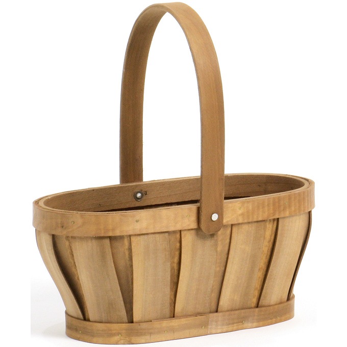 北欧調 木枠の太い 木製バスケット 3号用 稼働ハンドル付き ブラウン 内ライナー付き カゴ 小物 収納インテリア おしゃれ 室内 飾り 玄関 かわいい 自然 天然 ガーデニング プランター鉢 ポット ガーデン用品屋さん