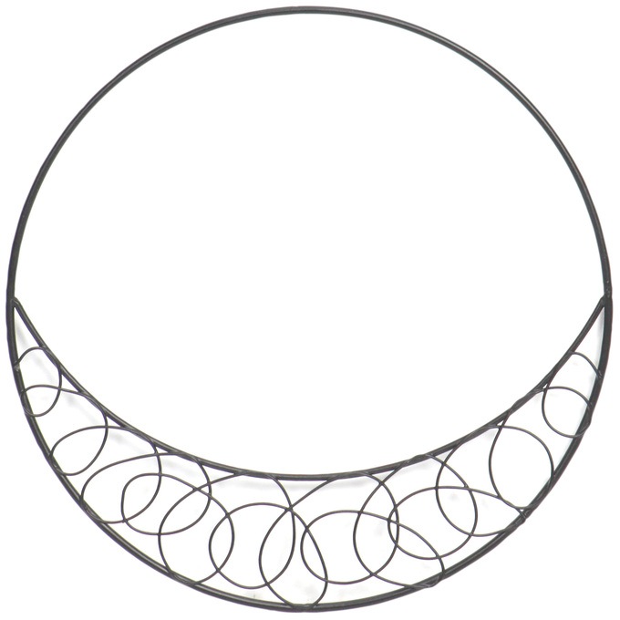 正月飾り アイアンワイヤーリース 三日月 L ワイヤー オブジェ 日本 和室アイアン 雑貨 ガーデニング ディスプレイ 装飾 フラワーアレジメント 楽しく ガーデン雑貨 ディスプレイ雑貨 ガーデン用品屋さん