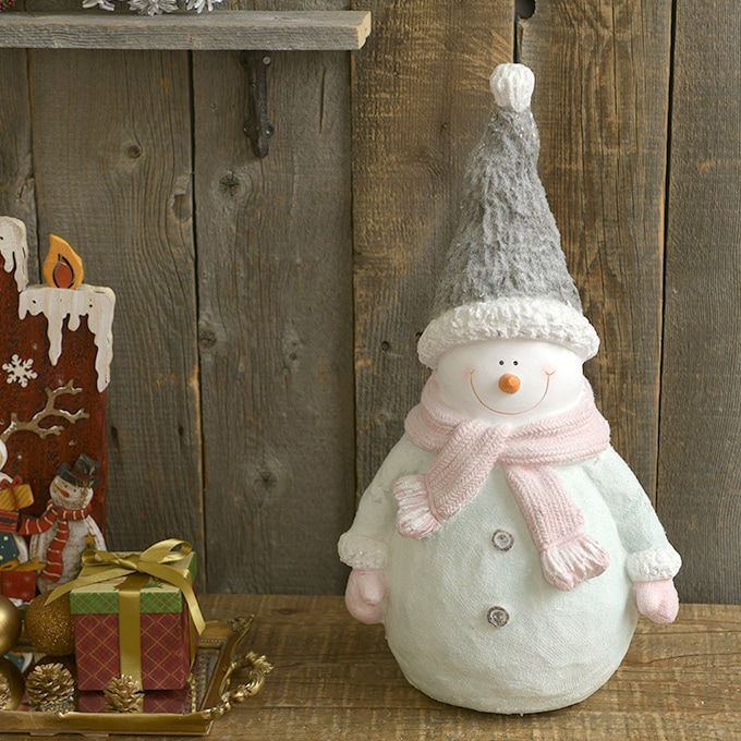 北欧 クリスマス 置物 スノーマン あったか完全防寒 クリスマス 雑貨置物 オブジェ 飾り インテリア かわいい ガーデン雑貨 オーナメント 置物 ガーデン用品屋さん