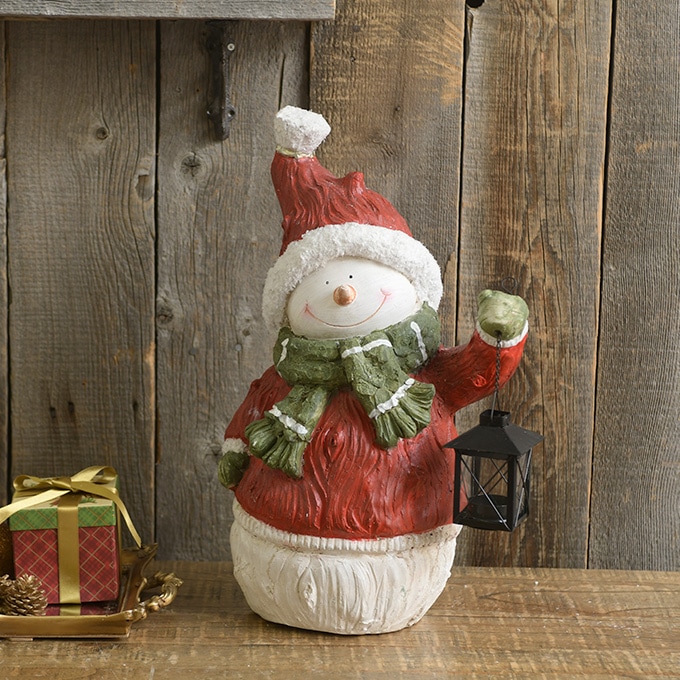 北欧 クリスマス 置物 スノーマン まんまる笑顔 情熱ランタン クリスマス 雑貨置物 オブジェ 飾り インテリア かわいい ガーデン雑貨 オーナメント 置物 ガーデン用品屋さん