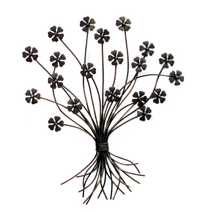 ウォールデコ アイアン 咲き誇る鉄の花 ブーケ ブラック ウォールデコレーションアンティーク 壁飾り インテリア 北欧 おしゃれ すべての商品 ガーデン用品屋さん