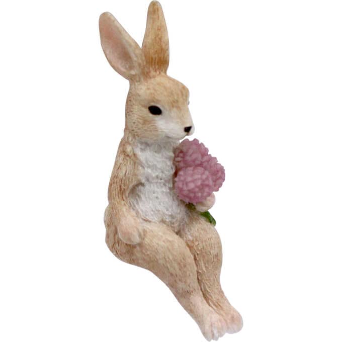 お座りウサギ 花束 ラビット インテリア オブジェおしゃれ 小物 オーナメント 飾り 小さい すべての商品 ガーデン用品屋さん