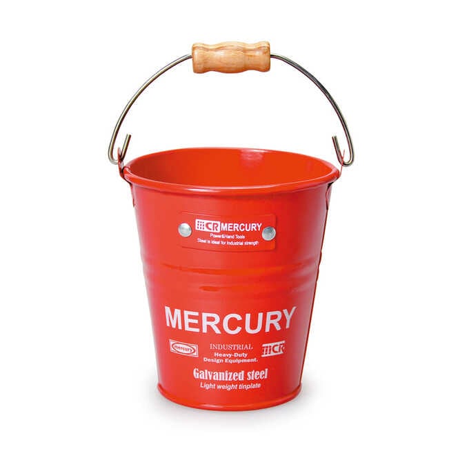 小物入れ おしゃれ バケツ ブリキ Mercury ミニバケツ 直径9cm レッド かわいい 雑貨 インテリアプランターカバー ペン立て 入れ物 飾り ガーデニング ディスプレイ雑貨 ガーデン用品屋さん