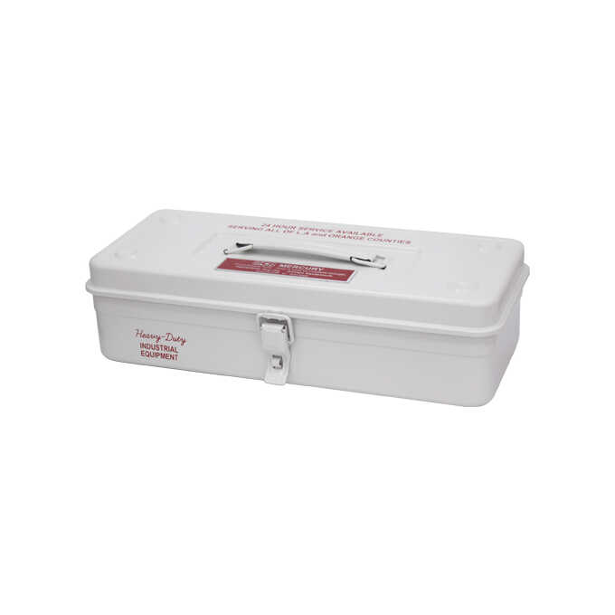 工具箱 ツールボックス Mercury スチール スタッキング クールホワイト 工具 ボックス収納 頑丈 硬い 道具 箱 おしゃれ シンプル カラー ガーデン雑貨 ディスプレイ雑貨 ガーデン用品屋さん