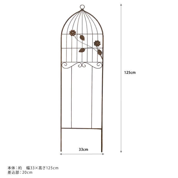 アイアン トレリス フェンス 草花芽吹く 設置高さ約1cm ガーデニングアイアンフェンス/おしゃれ 飾り つるバラ/ガーデン雑貨 簡単 設置/庭  装飾/ | エクステリア,ラティス・フェンス | ガーデン用品屋さん