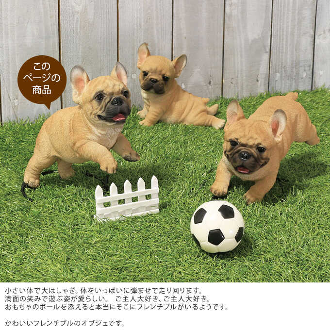本物そっくり フレンチブルドッグ ダッシュ 大はしゃぎ 犬 置物グッズ 雑貨 イヌ かわいい オブジェ ドッグ インテリア 飾り すべての商品 ガーデン用品屋さん