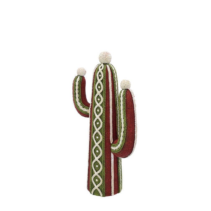 クリスマス 雑貨 サボテン 編み物風 クリスマスカラー S クリスマス オブジェおしゃれ 置物 かわいい 飾り 玄関 小さい ガーデン雑貨 シーズン雑貨 ガーデン用品屋さん