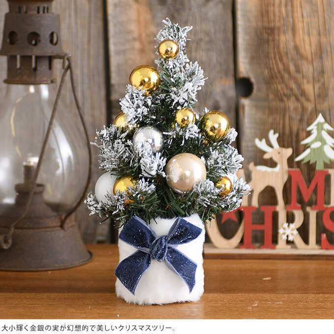 北欧 ミニ クリスマスツリー 金銀の実 S 高さ25cm クリスマス ツリー玄関 雑貨 飾り ナチュラル おしゃれ 小さい かわいい ミニツリー ガーデン雑貨 シーズン雑貨 ガーデン用品屋さん