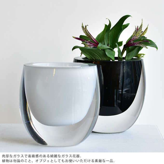 C01629 ガラス 花瓶：真作 - 花瓶