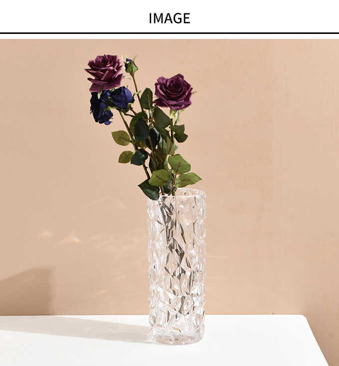 花瓶 クリア 割れない ポリカ グリッター L 高さ30cm フラワーベースガラスアート/おしゃれ/シンプル/割れにくい/ポリカーボネート/北欧  西海岸 インテリア/ロング/ | グリーン/ガーデニング