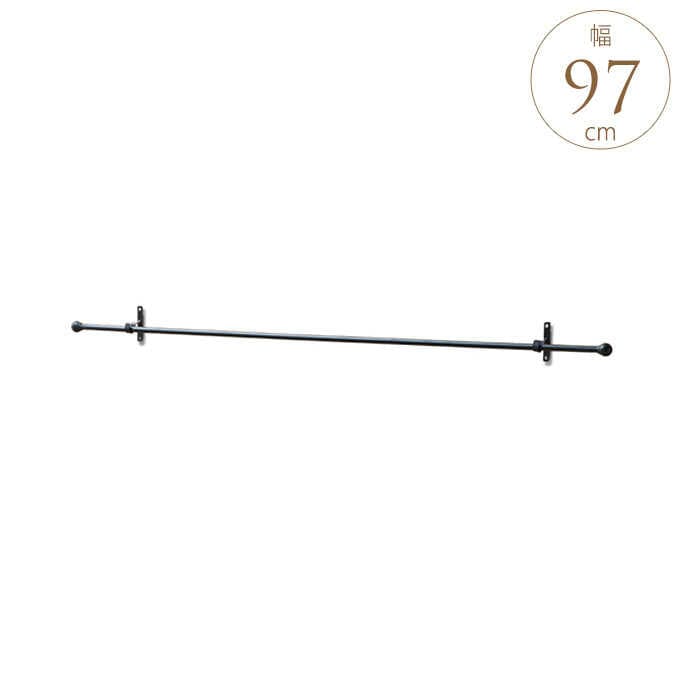 ウォールハンガー アイアンポール フックセット 幅97cm ハンガーポールアイアン フック 壁掛け おしゃれ アンティーク ブラック ガーデニング 鉢カバー バスケット ガーデン用品屋さん
